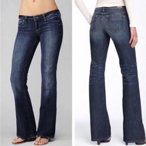 Paige Laurel Canyon Boot Cut Jeans Size 31 Medium Stonewash Denim